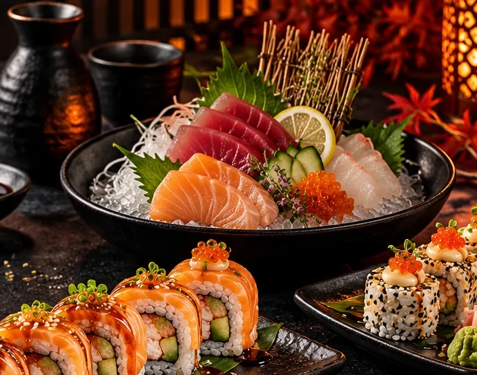 Salmon sashimi